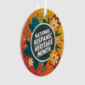 Vibrant Nationaal Spaans Erfgoed Maand Ornament (voorkant)