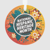 Vibrant Nationaal Spaans Erfgoed Maand Ornament (achterkant)