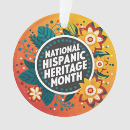 Vibrant Nationaal Spaans Erfgoed Maand Ornament