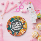Vibrant Nationaal Spaans Erfgoed Maand Papieren Bordje (Feest)