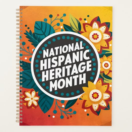 Vibrant Nationaal Spaans Erfgoed Maand Planner (Voorkant)