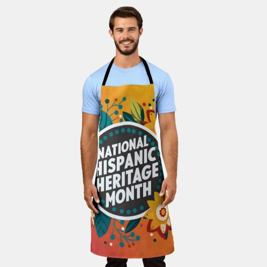 Vibrant Nationaal Spaans Erfgoed Maand Schort (Gedragen)