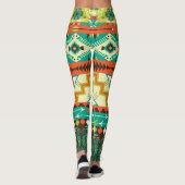 Vibrant Native American Design Leggings (Achterkant)