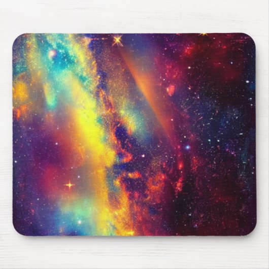 Vibrant Nebula Mousepad Muismat (Voorkant)