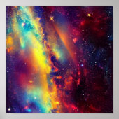 Vibrant Nebula Poster (Voorkant)