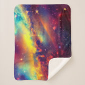 Vibrant Nebula Sherpa Blanket Deken (Voorkant)