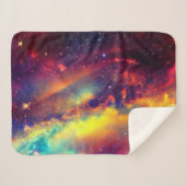 Vibrant Nebula Sherpa Blanket Deken (Voorkant (horizontaal))