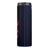 Vibrant Neon American Flag Tribute Thermosbeker (Achterkant)