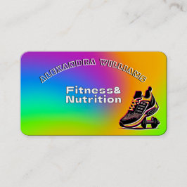 Vibrant Neon Fitness Voeding Visitekaartje