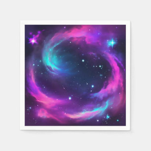 Vibrant Neon Galaxy Servet