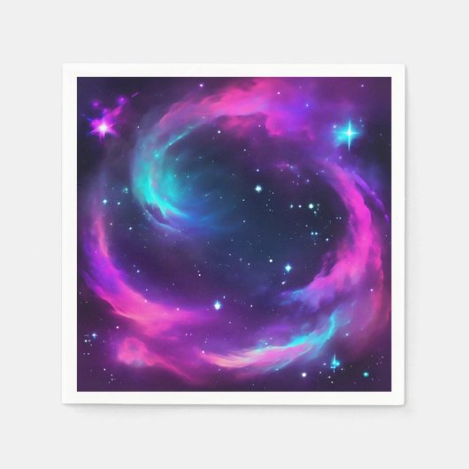 Vibrant Neon Galaxy Servet (Voorkant)
