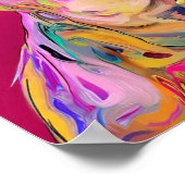 Vibrant Neon German Shepherd Pop Art Portrait Poster (Hoek)