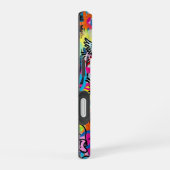 Vibrant Neon Graffiti Pattern iPhone 16 case Hoesje (Rechterkant)