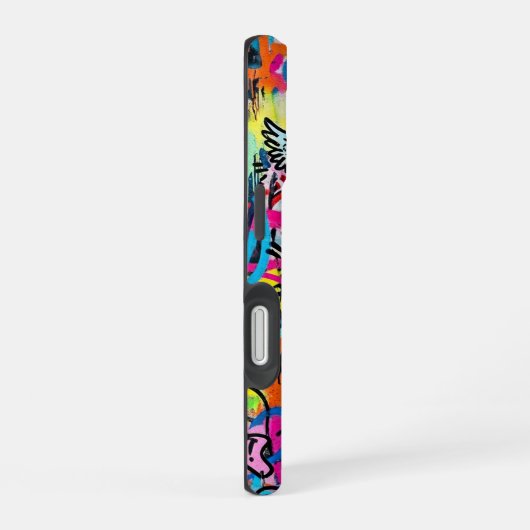 Vibrant Neon Graffiti Pattern iPhone 16 case Hoesje (Rechterkant)