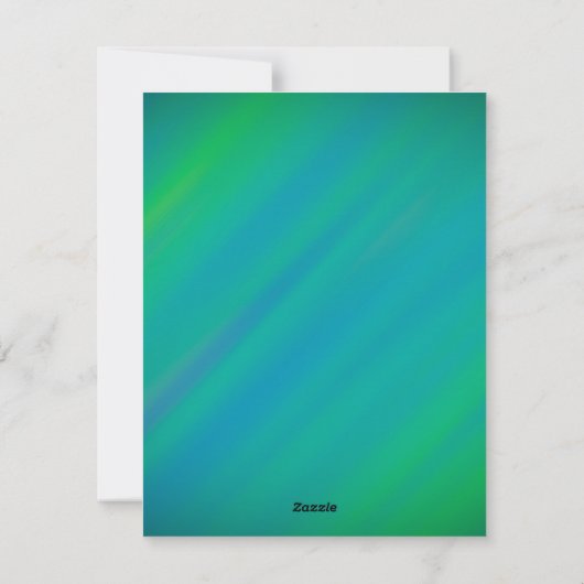 Vibrant Neon Iridescent Blank Kaart (Achterkant)