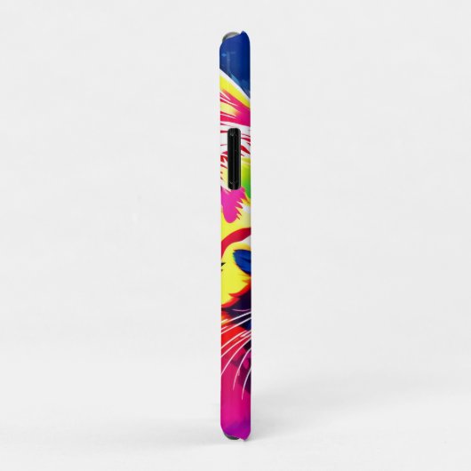 Vibrant Neon Kat Art Case-Mate iPhone Case (Achterkant/rechts)