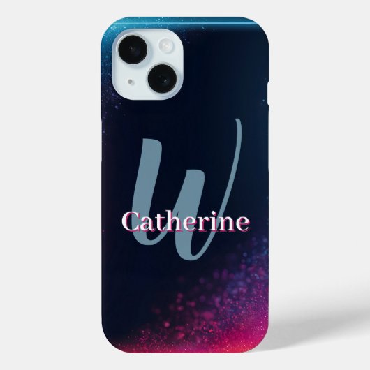 Vibrant Neon Light Lijst met aangepaste naam Case-Mate iPhone Case (Achterkant)