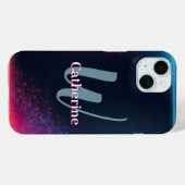 Vibrant Neon Light Lijst met aangepaste naam Case-Mate iPhone Case (Achterkant (horizontaal))