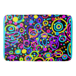 Vibrant Neon Pattern Art Design Badmat