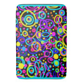 Vibrant Neon Pattern Art Design Badmat (Voorkant Verticaal)