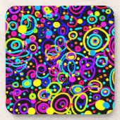 Vibrant Neon Pattern Art Design Bier Onderzetter (Voorkant)