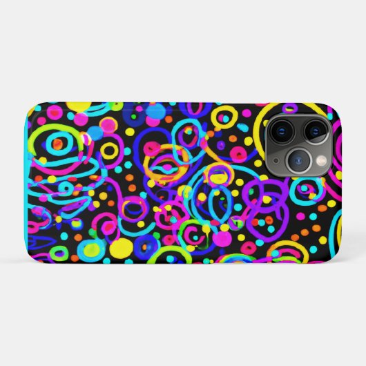 Vibrant Neon Pattern Art Design Case-Mate iPhone Case (Achterkant (horizontaal))
