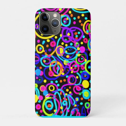 Vibrant Neon Pattern Art Design Case-Mate iPhone Case (Achterkant)