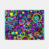 Vibrant Neon Pattern Art Design Deurmat (Voorkant)