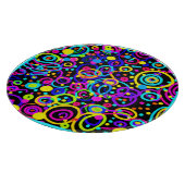 Vibrant Neon Pattern Art Design Snijplank (Hoek)