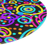 Vibrant Neon Pattern Art Design Snijplank (Hoek)