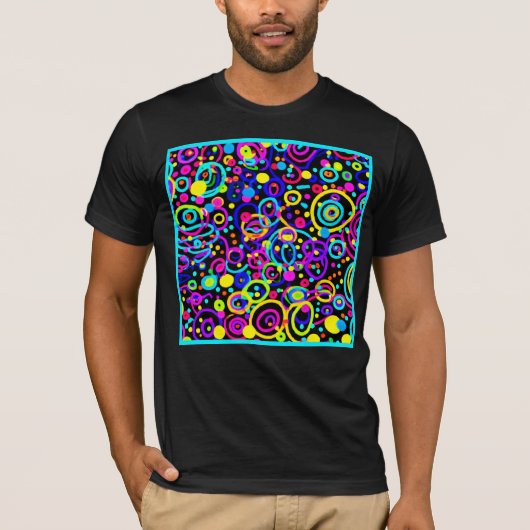 Vibrant Neon Pattern Art Design T-shirt (Voorkant)