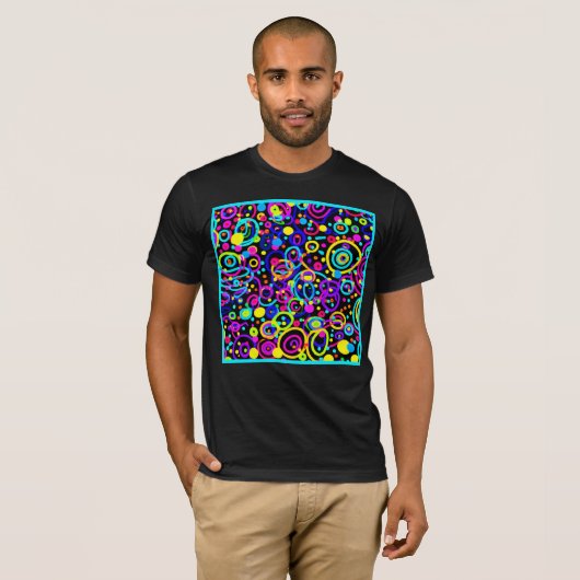 Vibrant Neon Pattern Art Design T-shirt (Voorkant volledig)