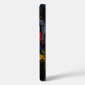 Vibrant Neon Portrait – Abstracte expressionistisc Case-Mate iPhone Case (Achterkant / Links)