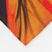 Vibrant Neon Portrait – Abstracte expressionistisc Fleece Deken (Hoek)