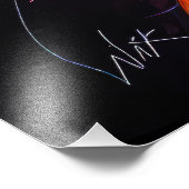 Vibrant Neon Portrait – Abstracte expressionistisc Foto Afdruk (Hoek)