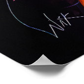 Vibrant Neon Portrait – Abstracte expressionistisc Poster (Hoek)