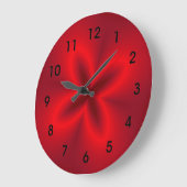 Vibrant Neon Red Flower Grote Klok (Hoek)