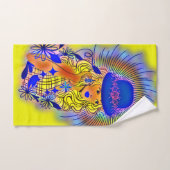 Vibrant Neon Yellow Fashionable Lady Bad Handdoek (Handdoek)