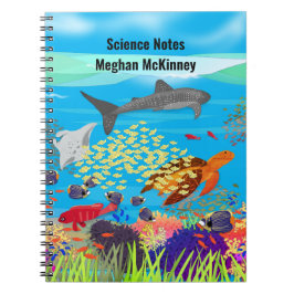 Vibrant ningaloo koraalrif geïnspireerd notitieboek