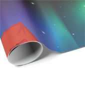 Vibrant Northern Lights Camping Tent Night Cadeaupapier (Rol Hoek)