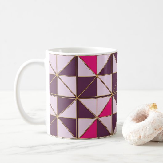 Vibrant Nubian Geometric Coffee Mug Koffiemok (Met donut)