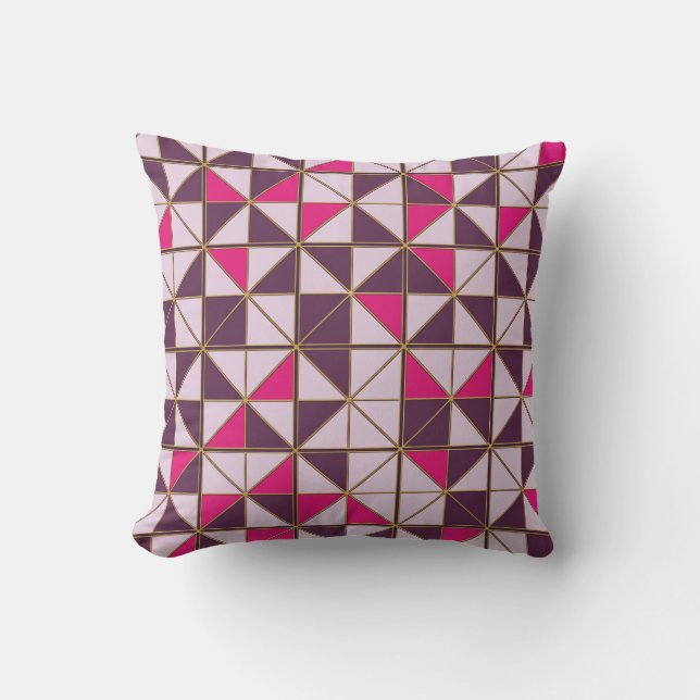 Vibrant Nubian Geometric Throw Pillow | African Et Kussen (Voorkant)