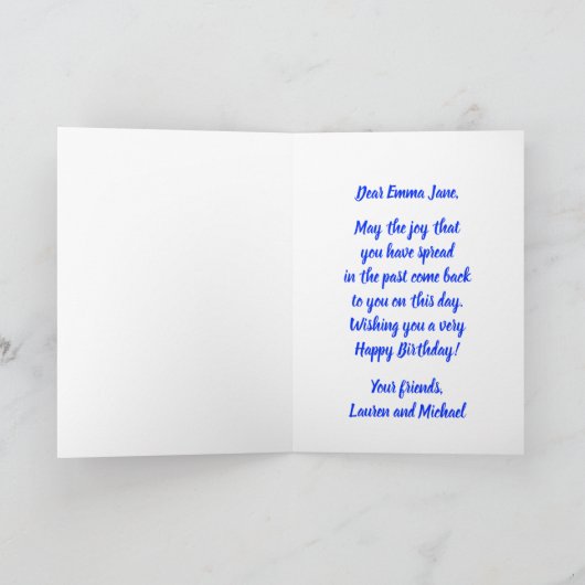 Vibrant Ocean Blue Zee Turtle Happy Birthday Kaart (Binnen)