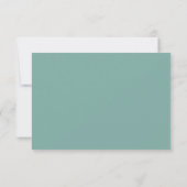 Vibrant Ocean Green Photo Wedding Rsvp (Achterkant)