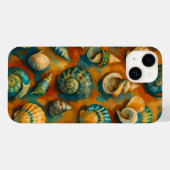 Vibrant Ocean Shells Art Phone Case - Coastal Aest (Achterkant (horizontaal))