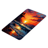 Vibrant Ocean Sunset - Kustkunst Magneet (Linkerzijde)