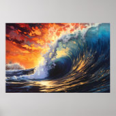 Vibrant Ocean Wave | Ai Poster (Voorkant)