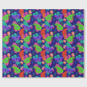 Vibrant oerwoud patroon cadeaupapier (Vlak)