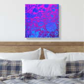 Vibrant, ombre, art nouveau, William Morris, paars Canvas Afdruk (Insitu (Slaapkamer))
