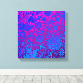 Vibrant, ombre, art nouveau, William Morris, paars Canvas Afdruk (Insitu (Houten vloer))